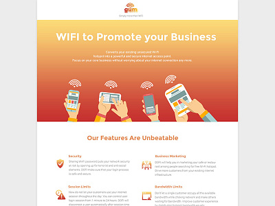 Gum Landing 01a apps flat landing page ui vibrant