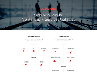 Onubha - A Network Product Landing page concept - 1 apps flat landing page minimalist ui web apps