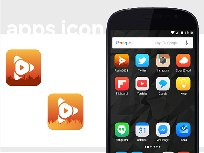 Radio 2008 Proposed Branding 2016 24 apps brand symbol branding icon mobile apps music radio sound voice