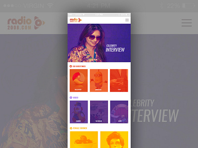 Radio 2008 WAP Concept flat mobile ui vibrant wap