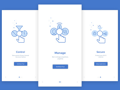 Lite Version of Onboarding into screens lite minimalist mobile onboarding product tour splash screen