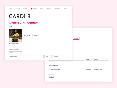 Sharpen.Design: Checkout Flow for Cardi B