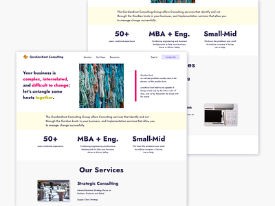 Gordian Knot Website Redesign consultancy consulting homepage homepage design ui visual design web design