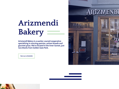 Bakery Website Design: Arizmendi