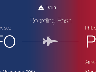 Daily UI 24: Boarding Pass boarding pass daily ui daily ui 024 daily ui 24 dailyui delta mobile boarding pass