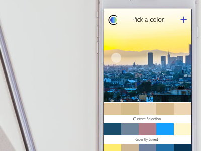 Daily UI #60: Color Picker color picker color selector daily ui daily ui 60 mobile design photo sunset