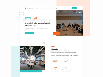 #Exploration of Maprocplus branding design ui web design