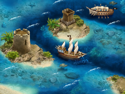 300x400 game game level illustration ipad realistic ships tower defense