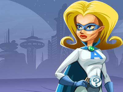 Superheroine character design illustration super hero super heroine