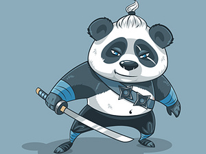 Panda ninja by Viktor on Dribbble