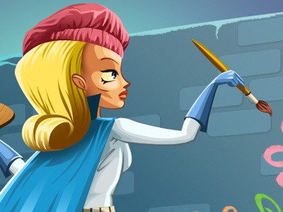 Painter character character design illustration painter super hero