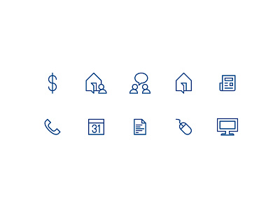 Propertyspot icon set icon mark