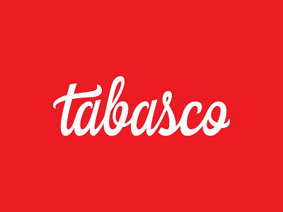 tabasco hand written lettering logo logotype type