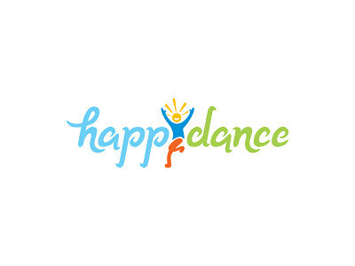 happydance character lettering logo type