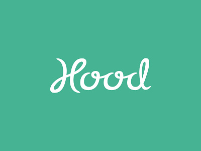 Hood character lettering logo type