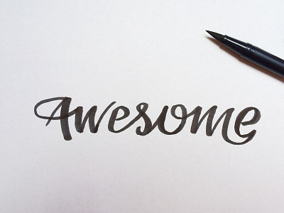 Awesome character lettering logo type