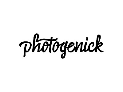 Photogenick character font hand drawn lettering logo logotype luke lukedesign type typography