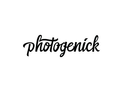 Photogenick character font hand drawn lettering logo logotype luke lukedesign type typography