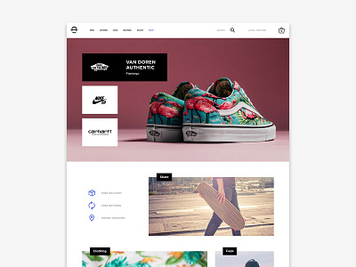 Skatestore design luke lukedesign screen skate store ui web