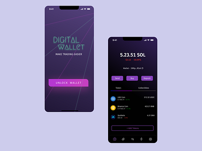 Digital Wallet UI/UX app crypto figma trading tradingux ui uiux ux walletui