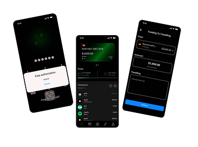 Banking App app bankapp banking darkui design figma ui uiux ux