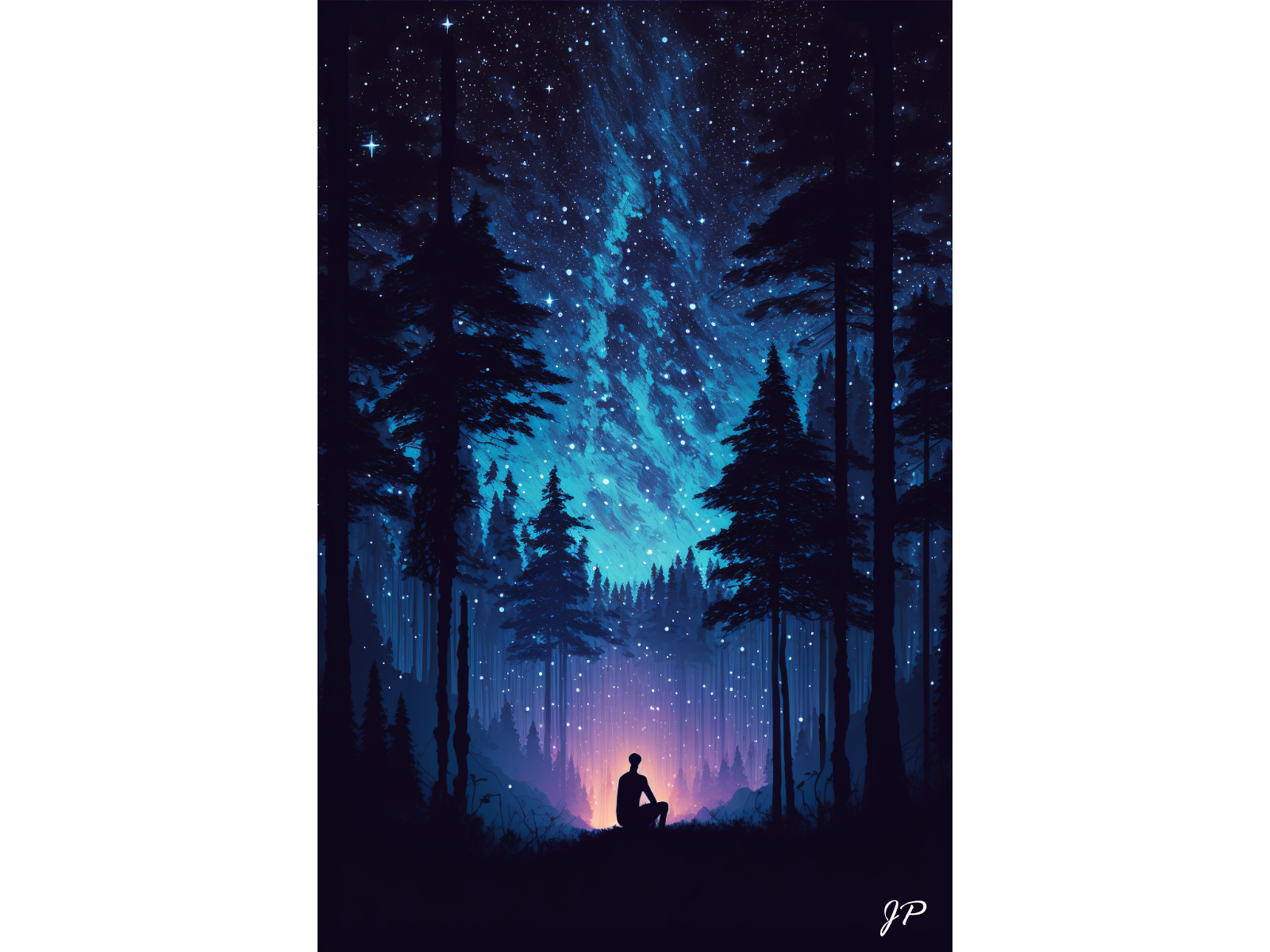 Night Forest by ai_ceberg on Dribbble