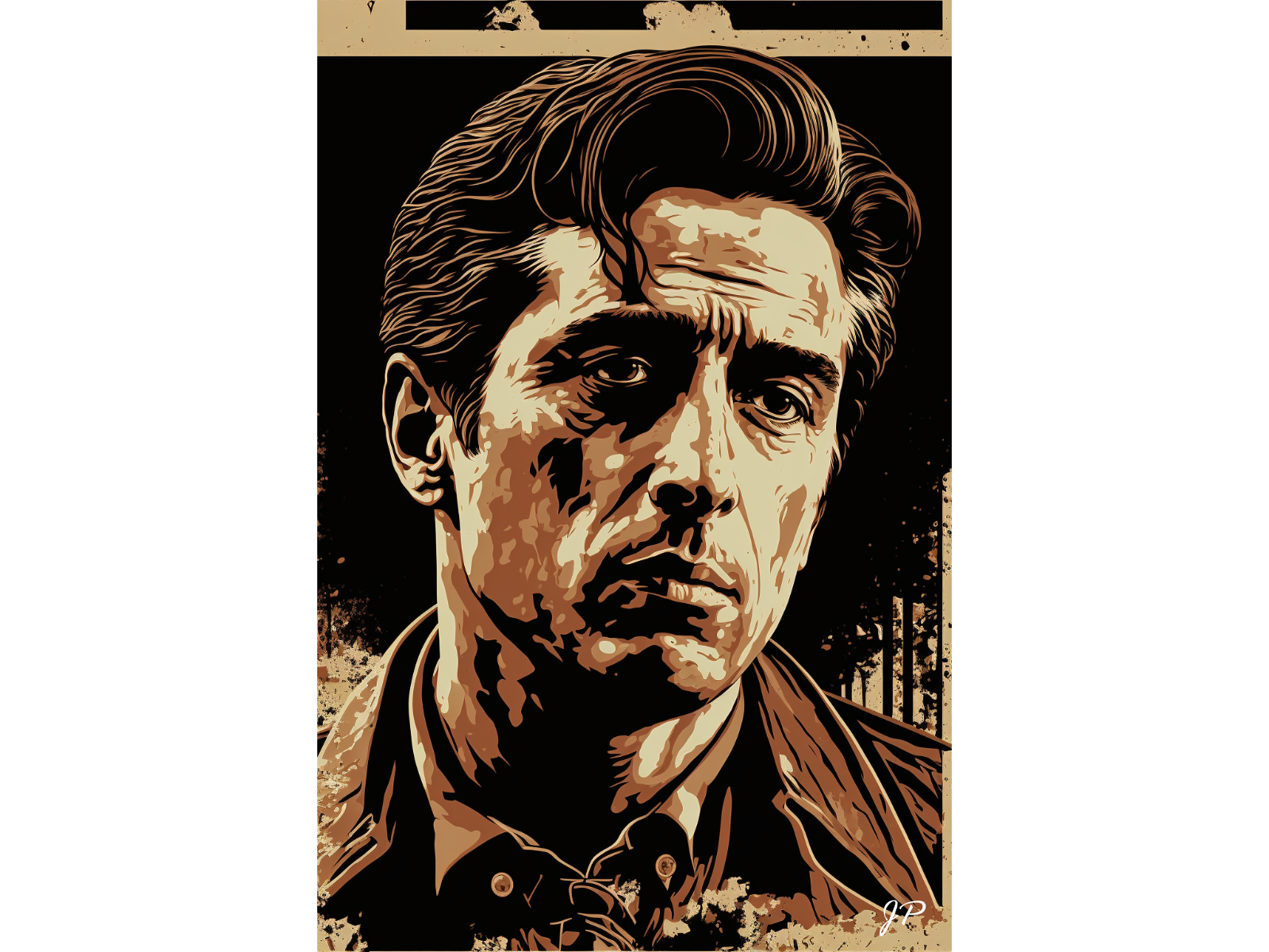 Al Pacino as Michael Corleone Woodcut by ai_ceberg on Dribbble