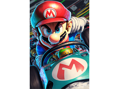 Mario absract cinematic creative design illustration