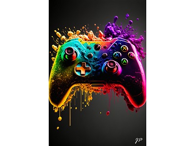 Gaming Controller absract cinematic creative design illustration