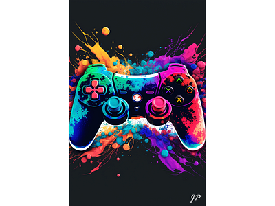 Gaming Controller absract cinematic creative design graphic design illustration