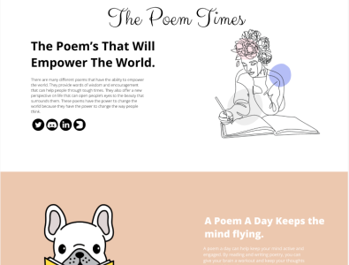 The Poem Times logo typography ui