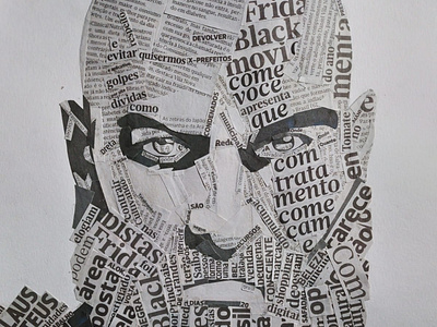 Kratos - Newspaper Portrait Collage