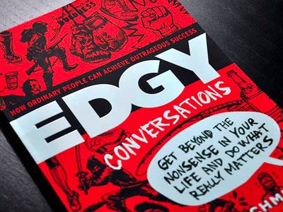 Edgy Conversations Book Cover book cover doodle illustration print scribble sketch