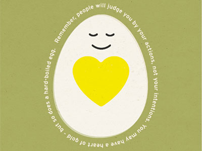 Heart of Gold egg heart yolk