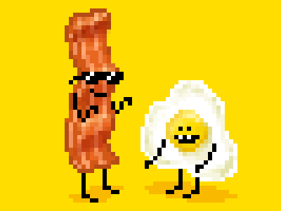 Bacon and Egg… Dancing animation bacon dance dennys egg gif pixel art