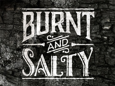 Burnt and Salty burnt grunge logo salty