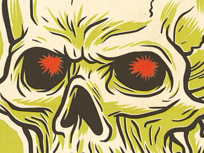 Hypno-Skull comic monster skull vintage
