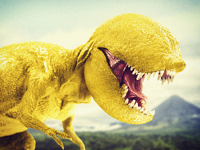 Tyranno-sour-us Rex dennys dinosaur lemon lemonade mashup monster photoshop t rex