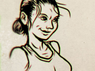 Future Zombie Killer comic cute girl ink woman zombie
