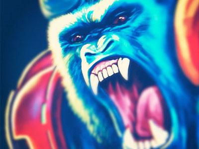 Coptorilla Paint Progress 2 angry gorilla paint