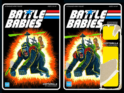 In-progress Coptorilla Print baby comics explosion g.i.joe gorilla painting