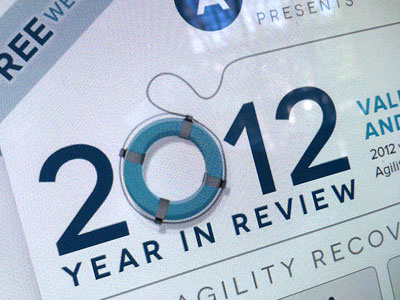 2012: Year in Review email infographics life preserver typography webinar