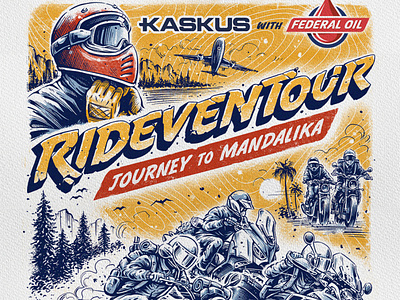 Kaskus x Federal Oil Event Artwork app artwork branding design graphic design illustration logo motorcycleart poster ui ux vector