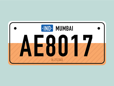 License Plate India | Weekly Warm-Up | art colorscheme colours design dribbbleweeklywarmup india license license plate logo mumbai uiux uiuxdesign usability warmup web weekly