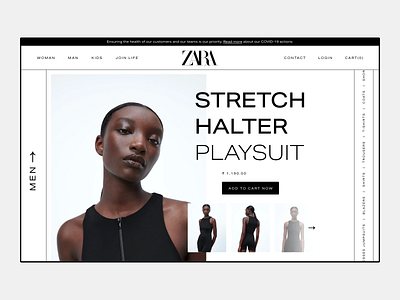 Redesigning Zara's landing page ecommerce fashion landingpage ui website