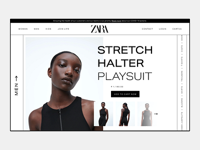 Redesigning Zara's landing page