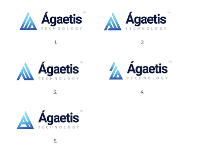 Agaetis Technologies Logo Options brand designer geometic geometric design geometric logo graphic identity logo logodesign tech company tech logo website