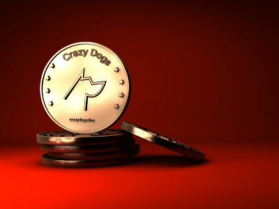 Crazy Dogs Game Coin c4d illustration logo