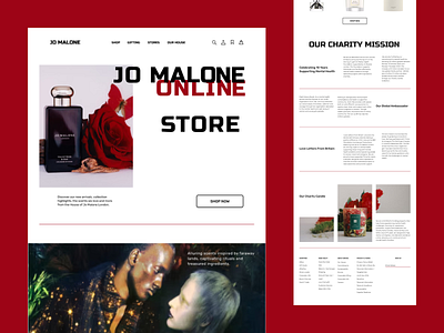 Jo Malone Redesign Story branding concept design graphic design illustration redesign ui сайт