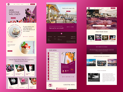 Ice Cream Cafe DESIGN CONCEPT branding concept design design concept graphic design site ui uxui webdesign website сайт